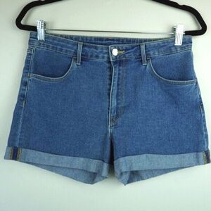 H&M‎ Rolled Cuff Denim Jean Shorts Size 10